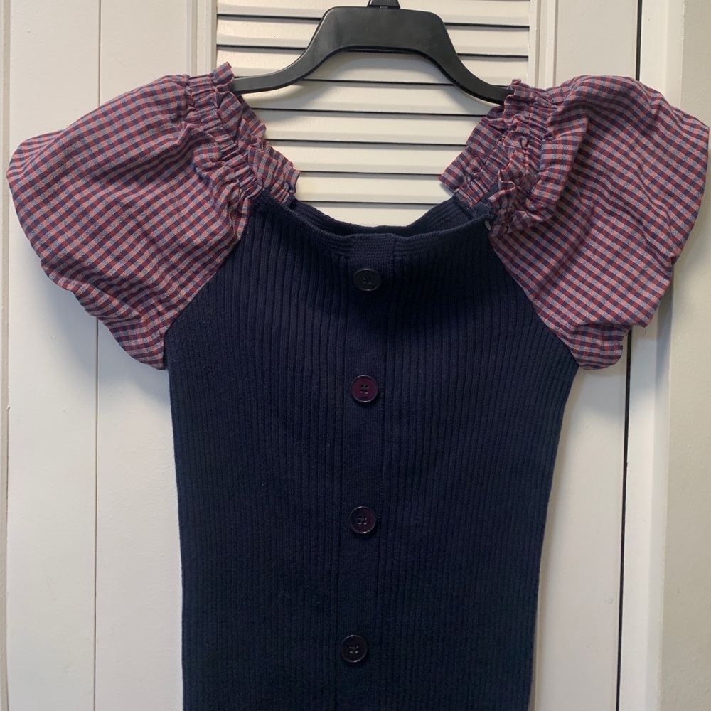 Anthropologie Maeve Puff-Sleeved Mini Dress-A197 - Picture 6 of 11